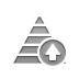 Up, pyramid, pyramid up Gray icon