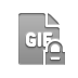 Gif, File, Format, Lock Gray icon