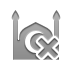 Mosque, cross Gray icon