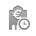 Euro, Clock, Bank Icon