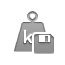 weight, Diskette, kilogram Icon