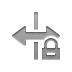 horizontal, Lock, Flip Gray icon