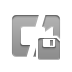 Cut, video, Diskette Gray icon