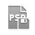 Psd, Format, File, Diskette Gray icon