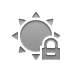 Lock, sun DarkGray icon