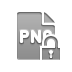 File, Lock, Format, Png, open Gray icon