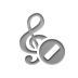 notation, cancel, Composer Gray icon
