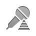 pyramid, Microphone Gray icon