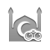 Mosque, Binoculars Gray icon