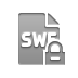Format, swf, Lock, File Gray icon