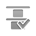 vertical, Top, checkmark, distribute Gray icon