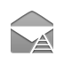 pyramid, envelope, open Gray icon