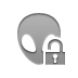 gray, Alien, Lock, open DarkGray icon