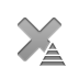 pyramid, cross Gray icon