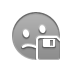 Diskette, Confused, smiley Gray icon