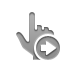 Hand, right, point Gray icon