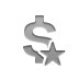 Currency, star, sign, Dollar DarkGray icon