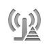 antenna, pyramid Gray icon