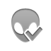 Alien, gray, checkmark DarkGray icon