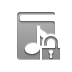 music, Lock, open, Library DarkGray icon