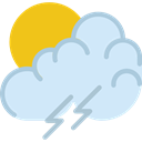 Storm, meteorology, Rain, sky, weather, rainy Lavender icon