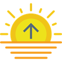 weather, nature, sunrise, dawn, Evening, sun Gold icon