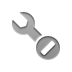 Wrench, cancel, technical Gray icon