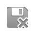 Diskette, cross DarkGray icon