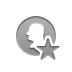 coin, star, Silhouette DarkGray icon