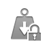 weight, open, Lock Gray icon