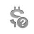 sign, help, Currency, Dollar DarkGray icon