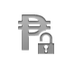 sign, Peso, Lock, open, Currency DarkGray icon