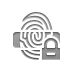 Fingerprint, Lock, reader Gray icon