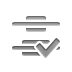distribute, checkmark, Center, vertical Gray icon