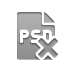 Format, File, cross, Psd DarkGray icon