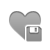 Diskette, Heart DarkGray icon