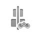 vertical, Center, Align, Binoculars Gray icon