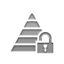 open, pyramid, Lock Gray icon