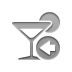 Left, cocktail Gray icon