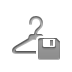 Diskette, hanger Gray icon
