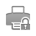 Print, Lock, open DarkGray icon