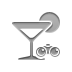 Binoculars, cocktail Gray icon