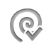 Spiral, checkmark Gray icon