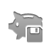 piggybank, Diskette DarkGray icon