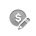 coin, Dollar, pencil DarkGray icon
