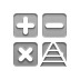 button, calculator, pyramid Gray icon