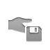 share, Diskette, Hand Icon