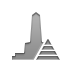 Monument, pyramid Gray icon