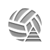 volleyball, pyramid, Ball Gray icon
