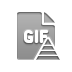 Gif, pyramid, Format, File Gray icon